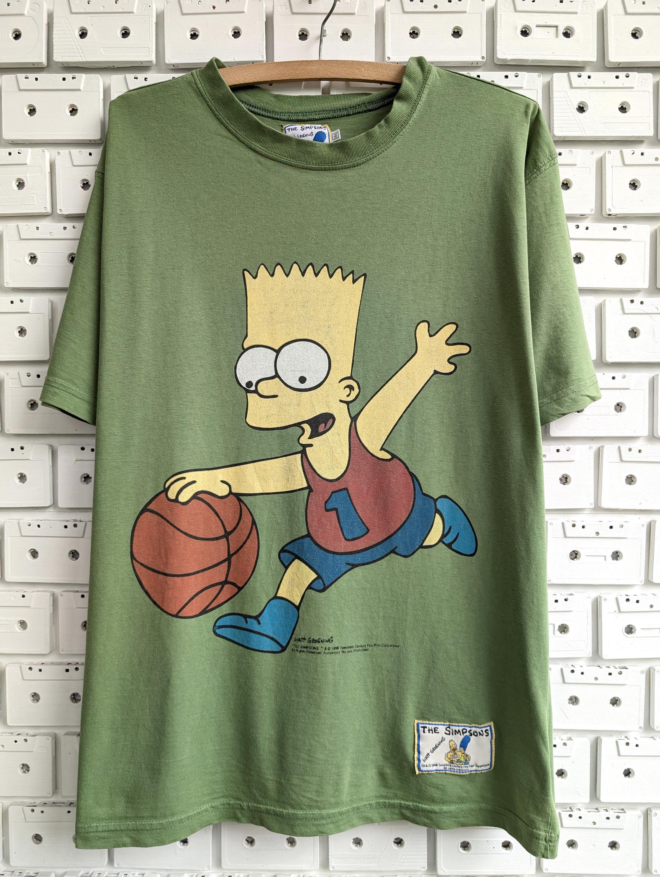 1998年製 ヴィンテージ バート・シンプソン バスケットボール Tシャツ 