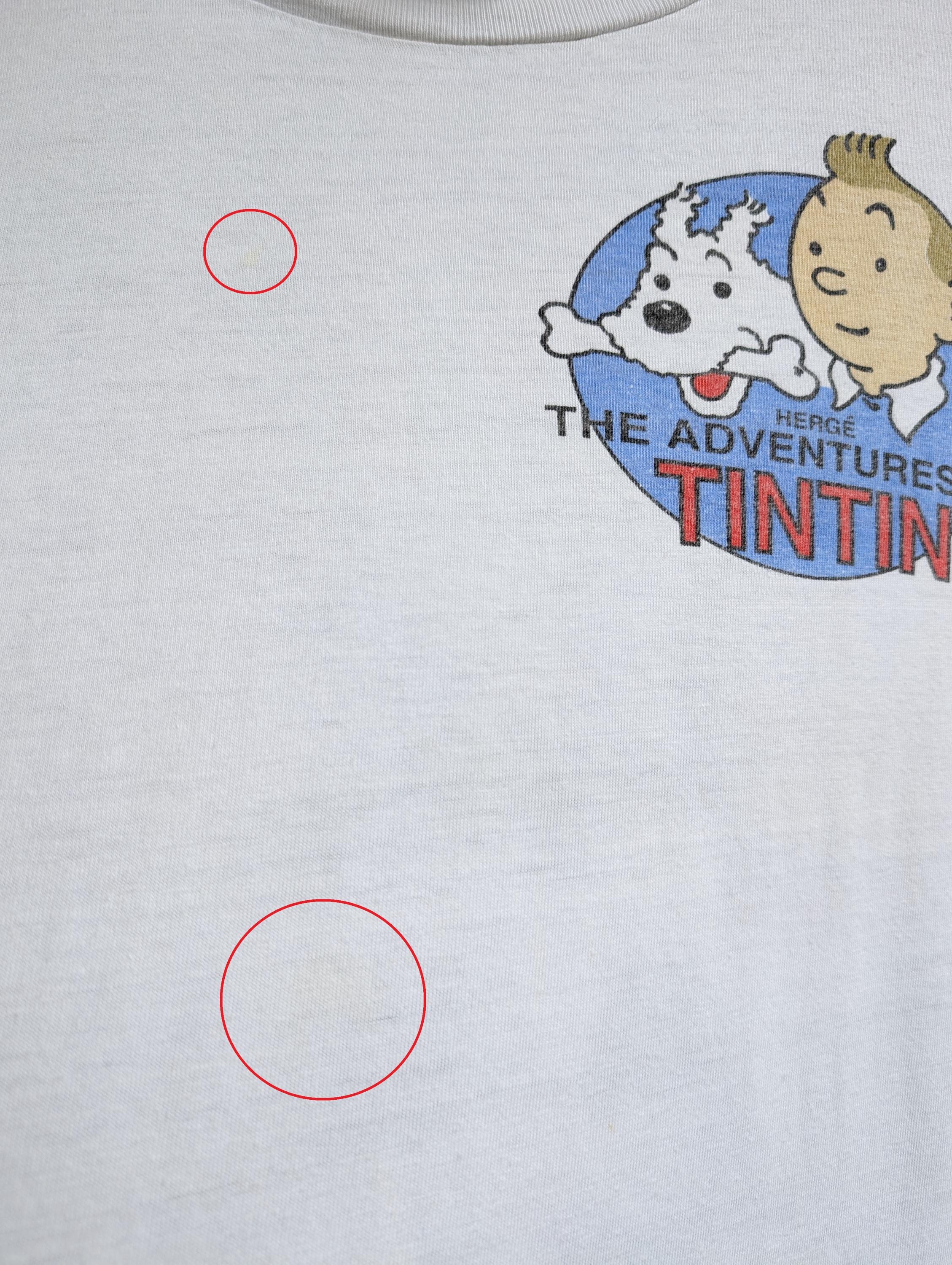 90年代ヴィンテージ タンタンの冒険 Tシャツ タンタン ブラック 