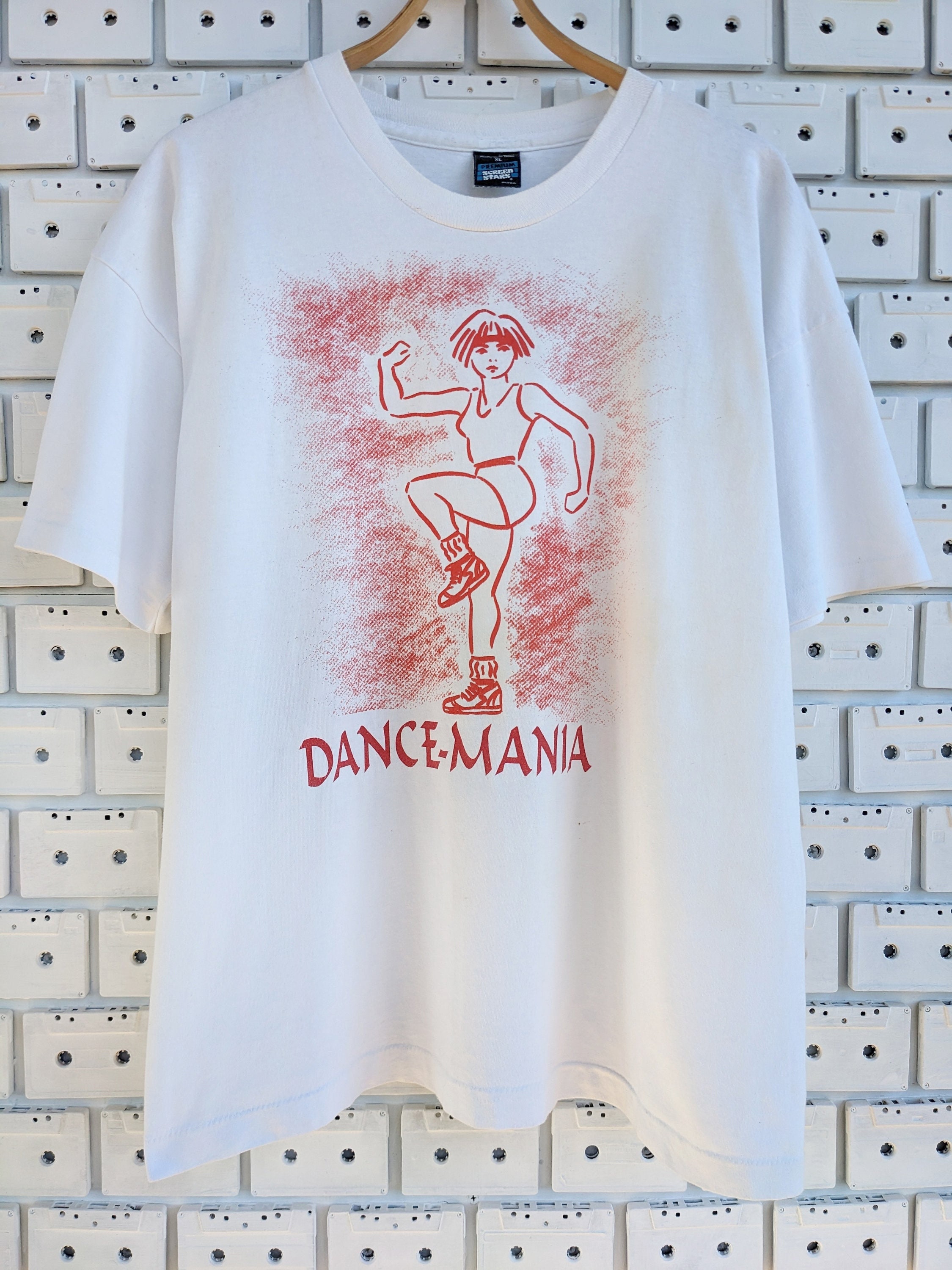 ヴィンテージ 90 年代 ダンス マニア T シャツ エアロビクス ガール 