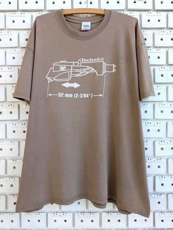 Vintage 90s 00s Technics T-Shirt DJ Turntable Audio Equipment Japanese Electronics Brand DMC World Tee Size XL