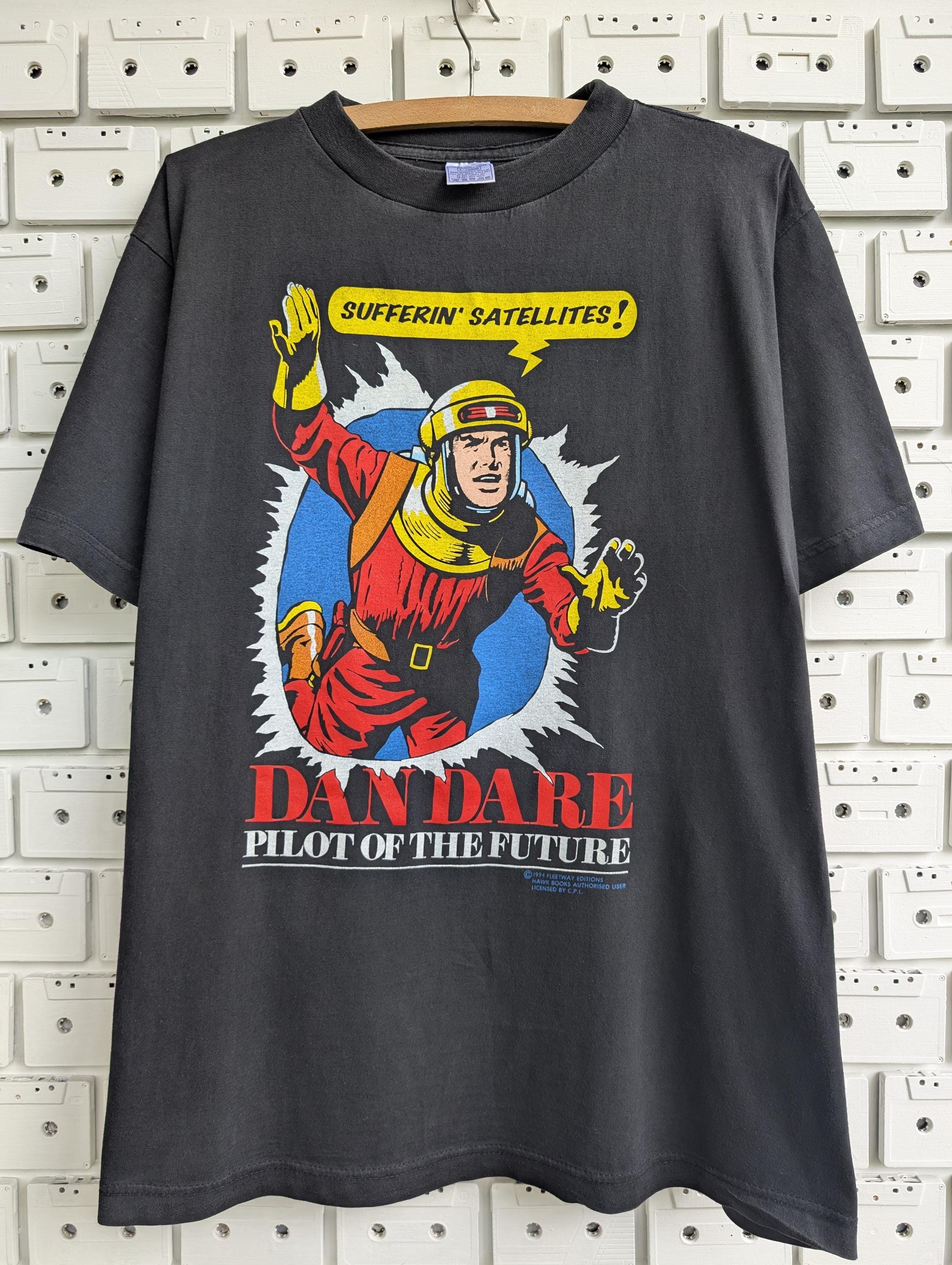 Vintage 1994 Dan Dare T-shirt Pilot of the Future British Science