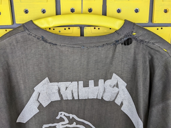 Vintage 90s Metallica Rare Bootleg T-Shirt Thrash… - image 5