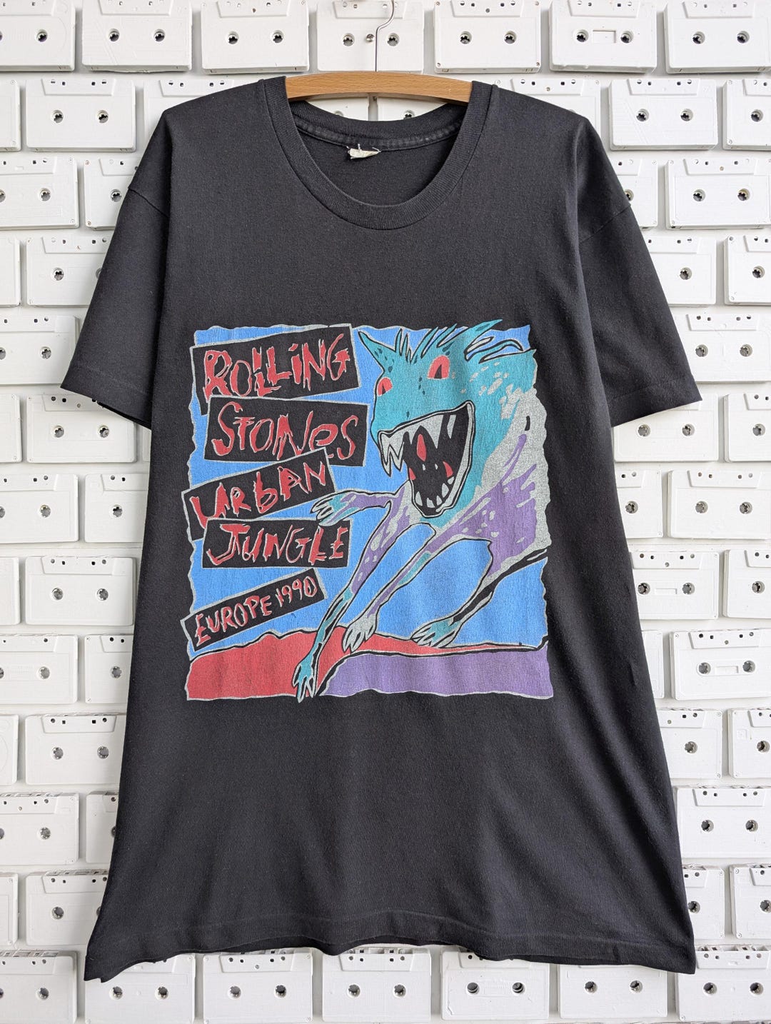 Vintage 1990 Rolling Stones T-shirt Urban Jungle European Tour