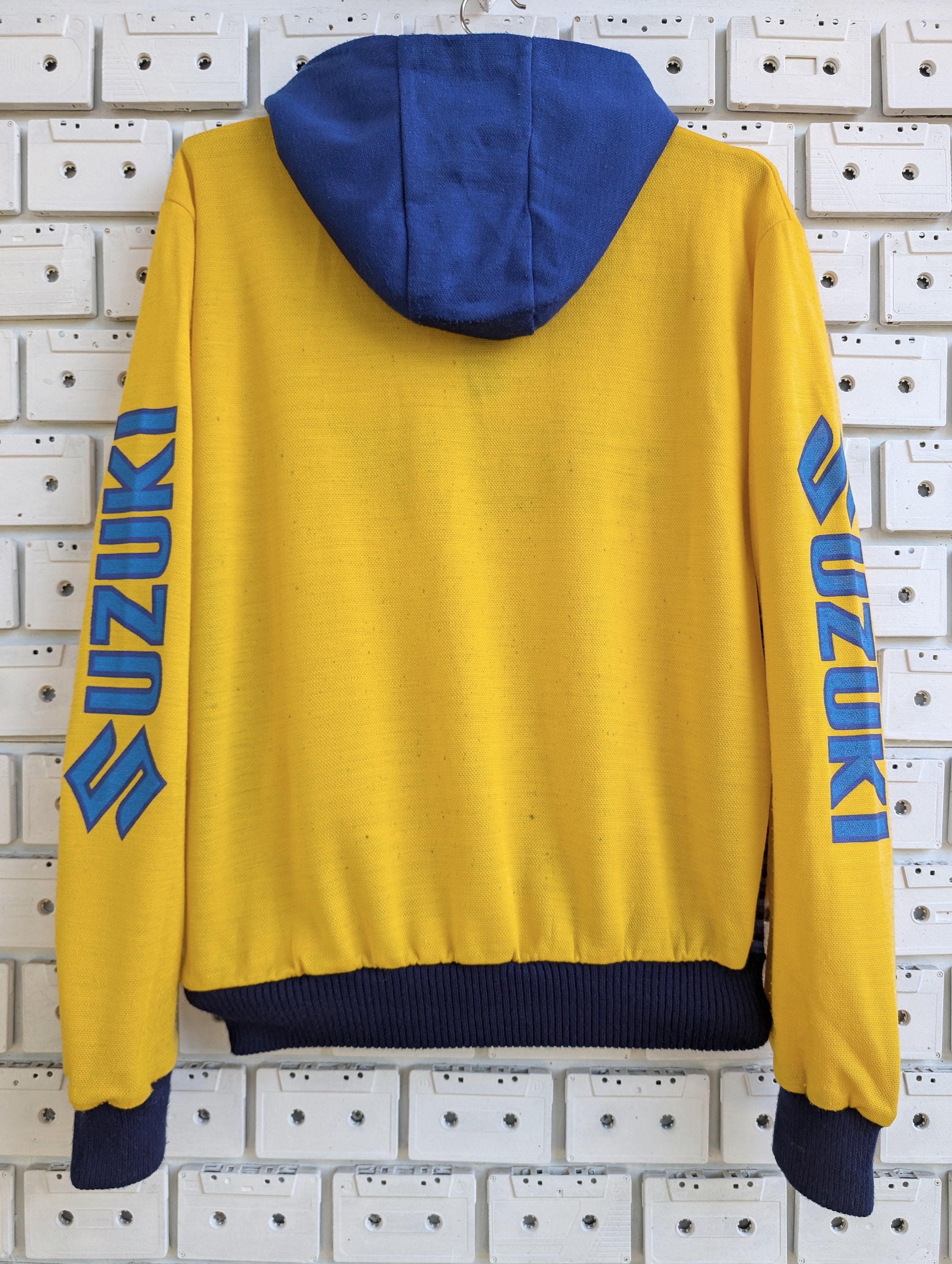 Vintage 80s Suzuki 1/4 Zip Hoodie Japan Motorcycle Racing Team