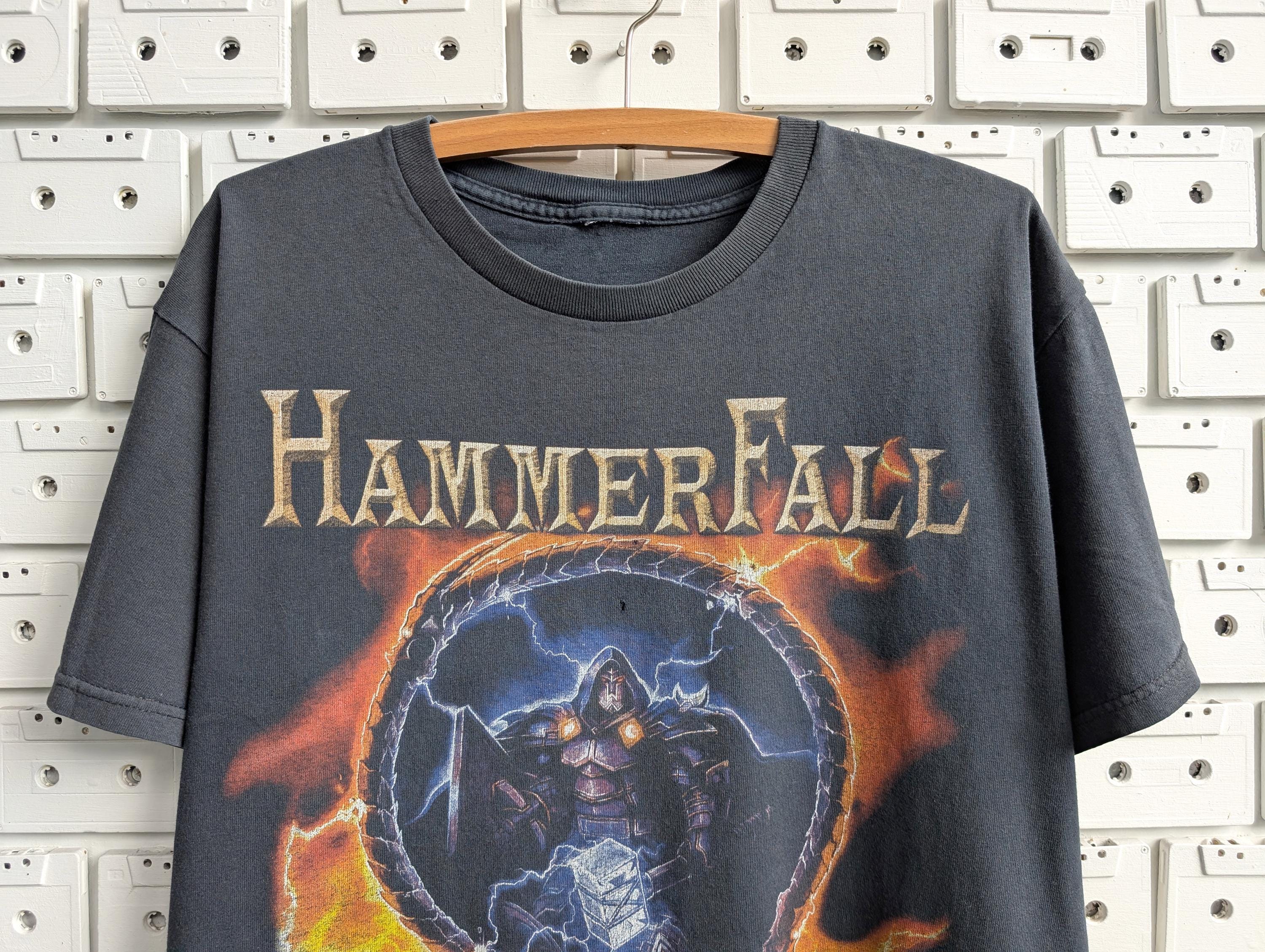 hammerfall シャツ XL　メタル　l Vintage 00s Hammerfall T-shirt Threshold Swedish Heavy Power Metal