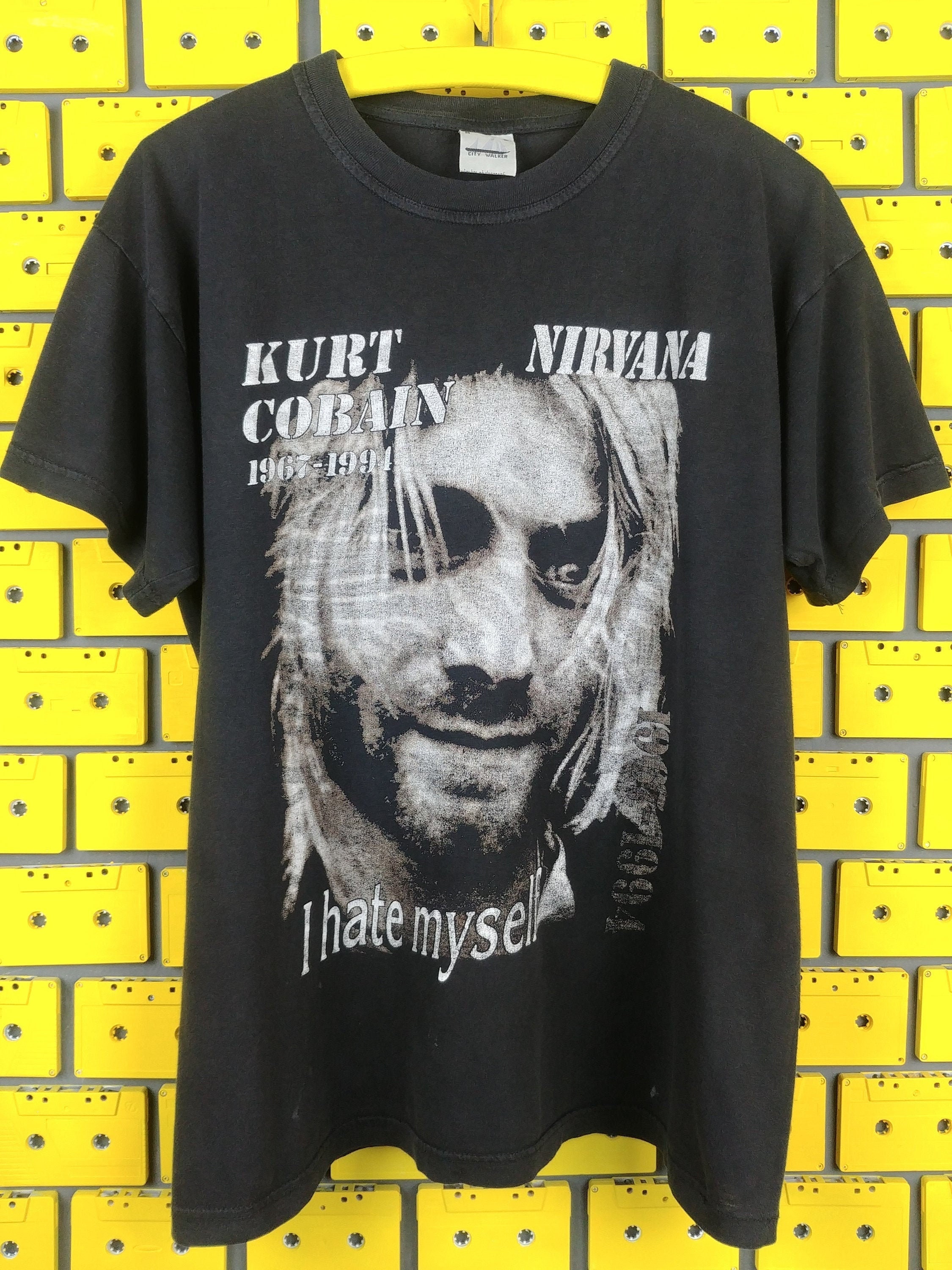 Vintage 00s Nirvana Kurt Cobain T-shirt Grunge Band Bootleg Vintage 00s Nirvana Kurt Cobain T-shirt Grunge Band Bootleg