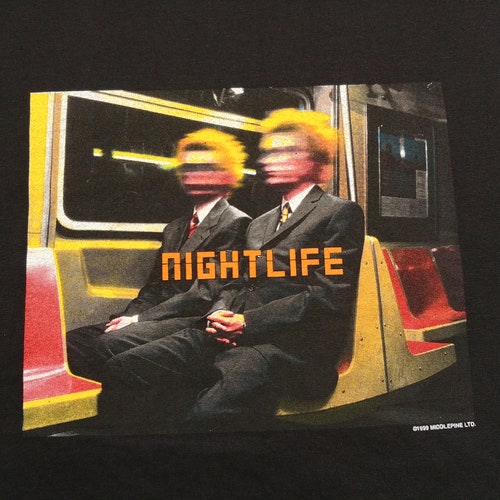 Vintage 1999 Pet Shop Boys T-Shirt Nightlive Album Promo Tour English Synth Pop Duo Dance Pop House Trance Merch Tee shops Size XL