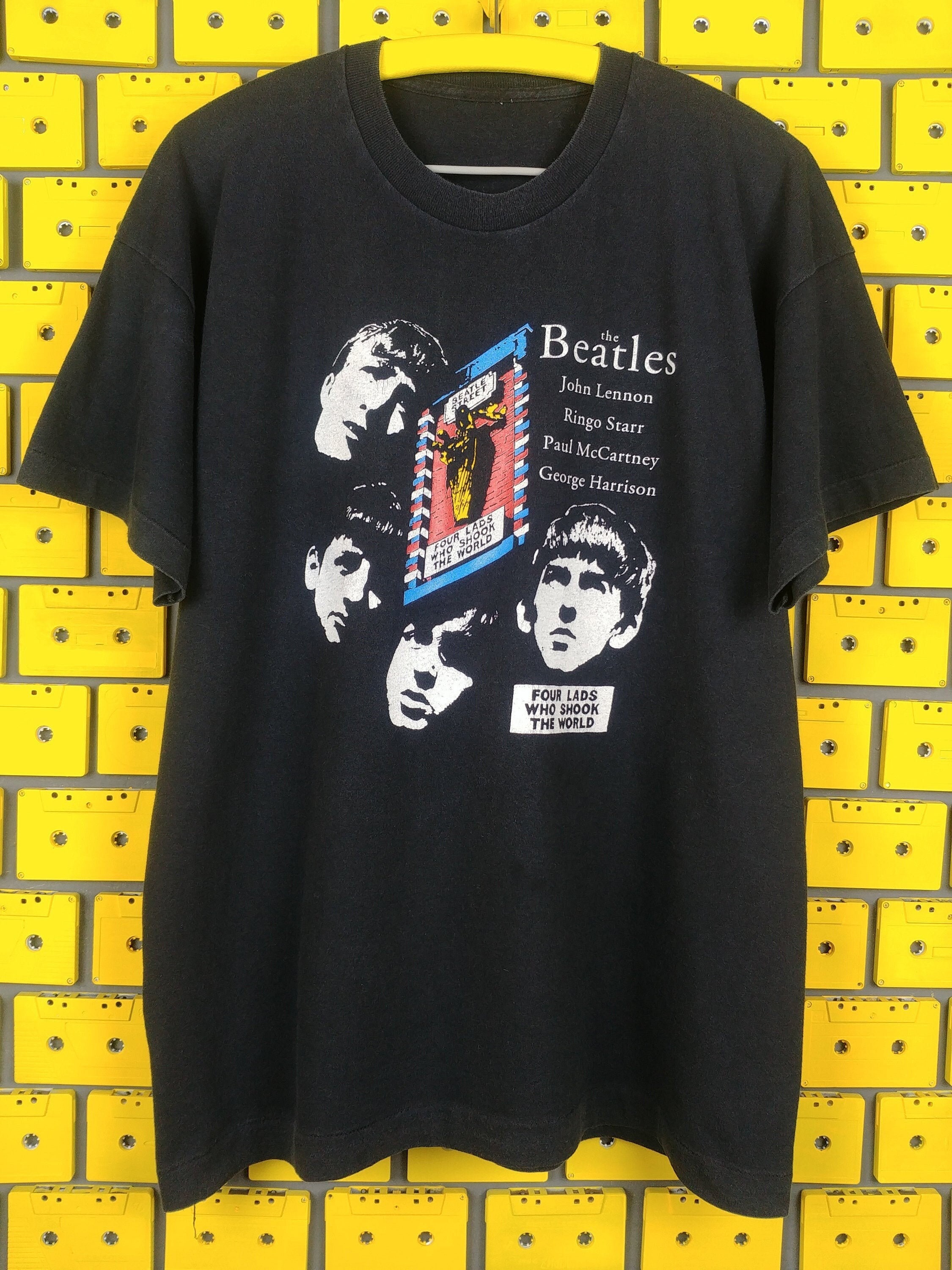 ヴィンテージ 90 年代 ビートルズ T シャツ 世界を揺るがした 4 人の 