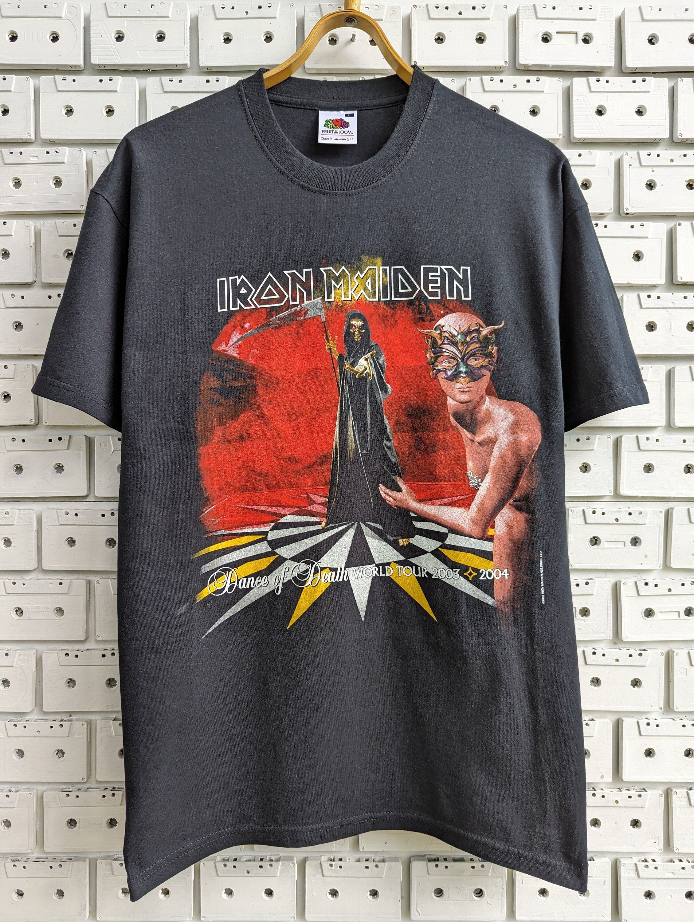Vintage 2003 Iron Maiden T-Shirt Dance Of Death World Tour 