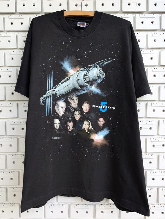 Vintage 1994 Babylon 5 T-shirt Sci Fi Space Opera Science Fiction
