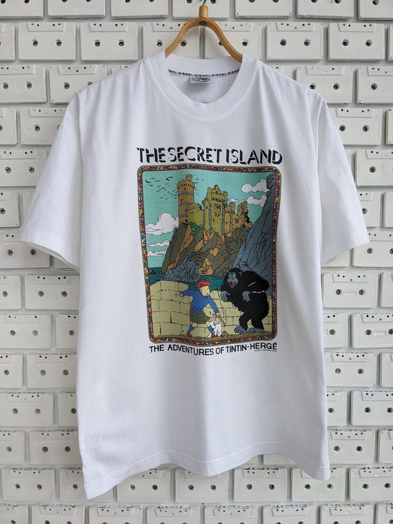 Vintage 90er Jahre The Adventures Of Tintin T-Shirt The 