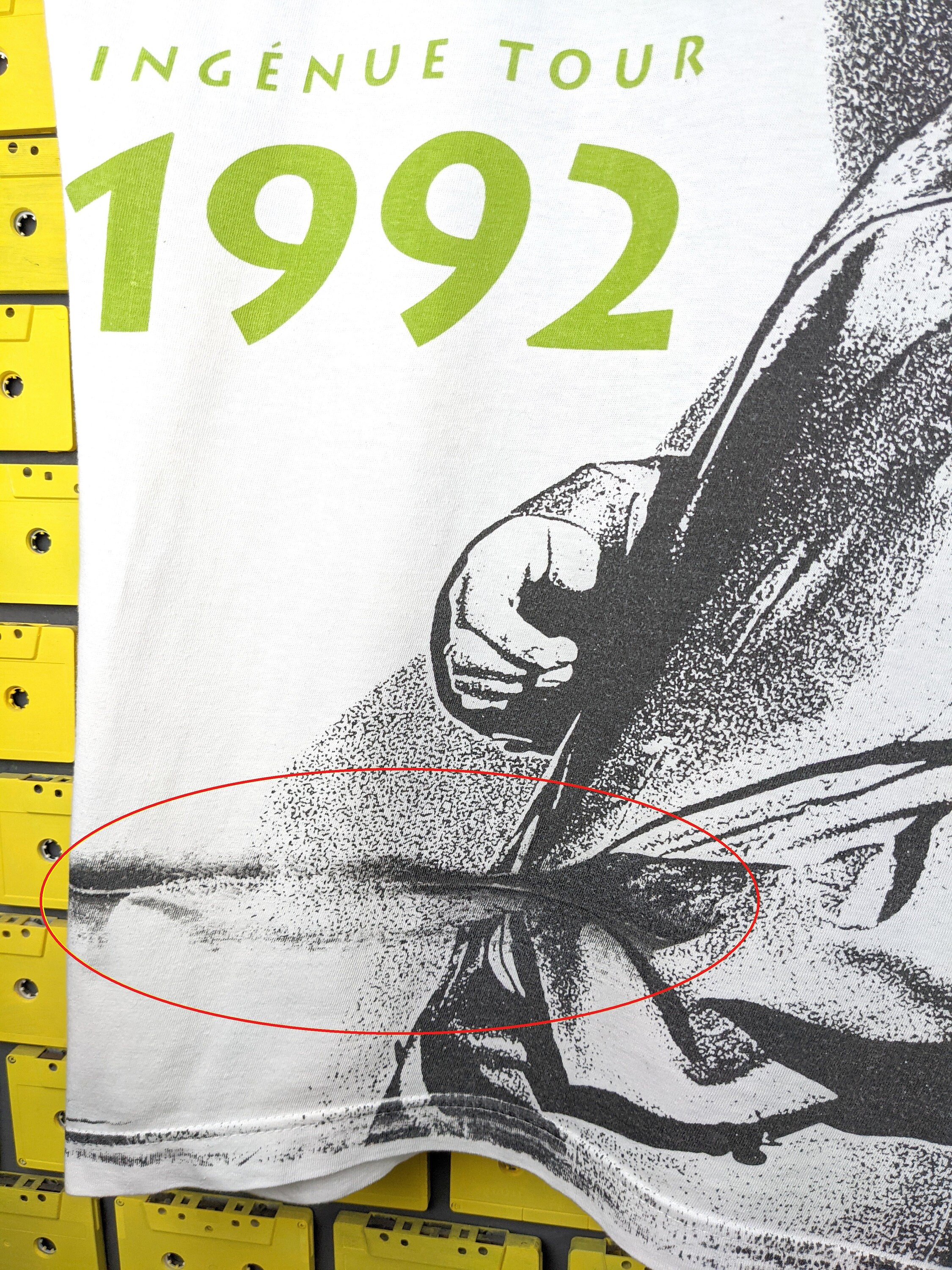 Vintage 1992 KD Lang T-shirt Kathryn Dawn Lang Canadian Pop Folk 