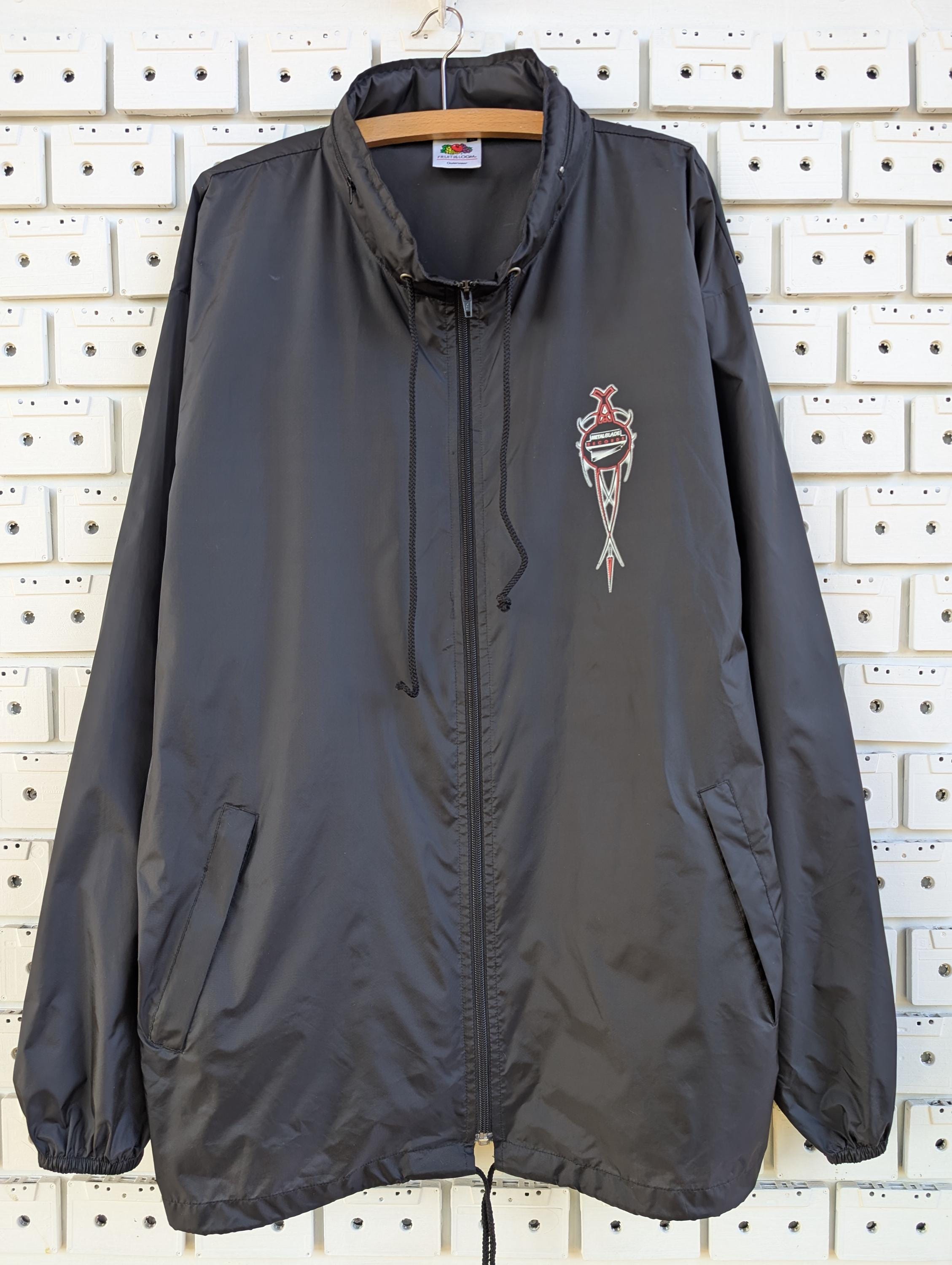 Vintage 00s Metal Blade Records Windbreaker Jacket Extreme Heavy
