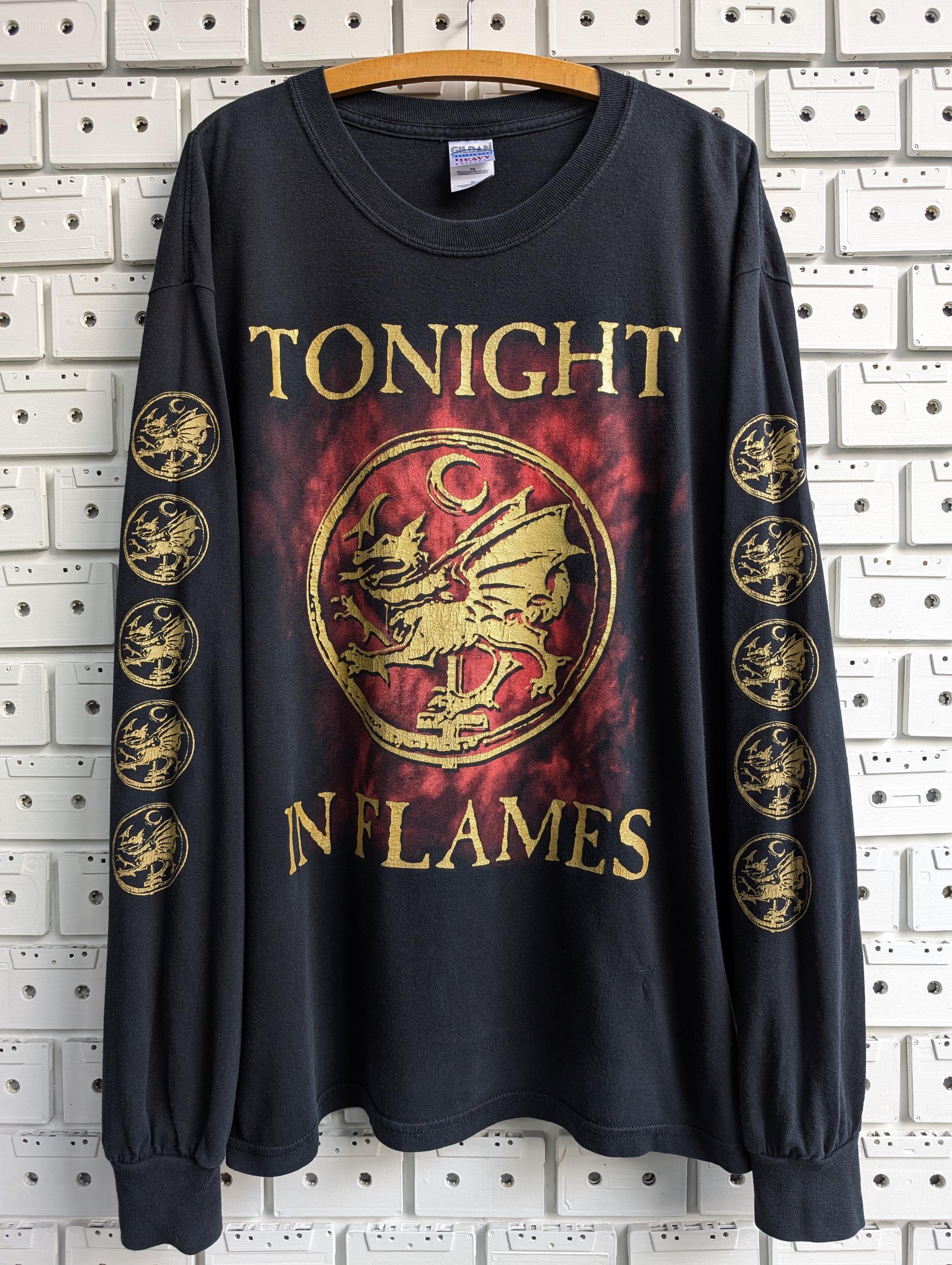 Vintage 00s Cradle of Filth Shirt Tonight in Flames Black Gothic