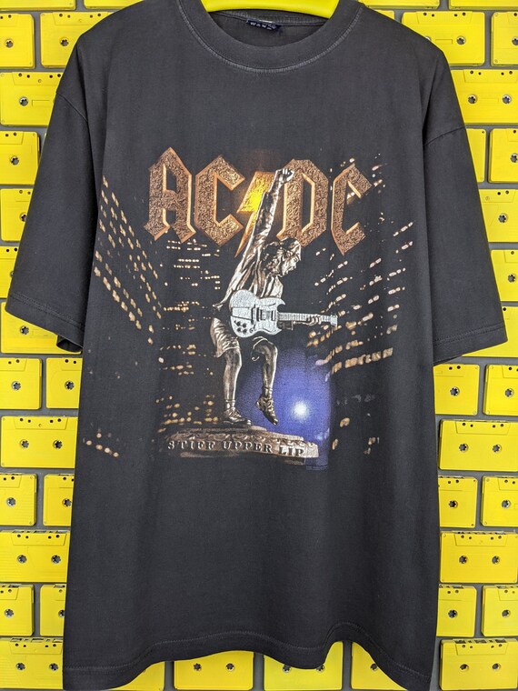 Vintage 2000 AC/DC T-shirt Stiff Upper Lip World Tour Hard - Etsy