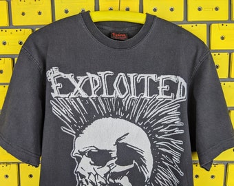 Vintage 1998 The Exploited T-Shirt Total Chaos Hardcore Street Punk Rock  Band Merch Tee Size M