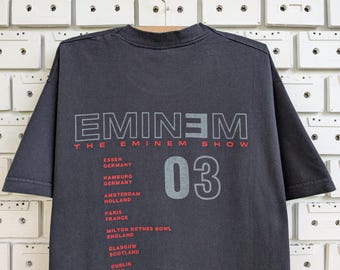 Vintage 2003 Eminem T-shirt the Eminem Show European Tour Hip Hop