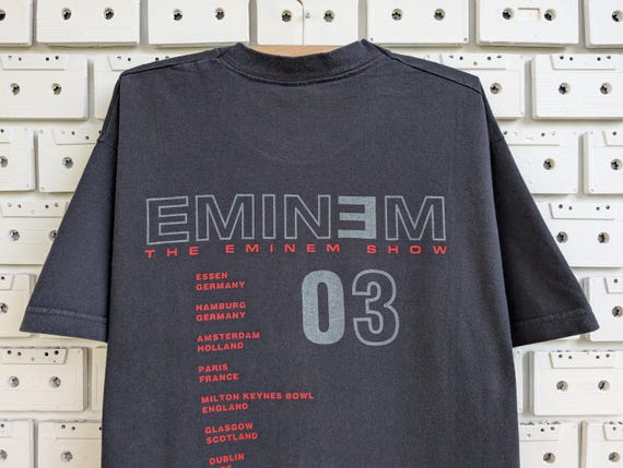 Vintage 2003 Eminem T-shirt the Eminem Show European Tour Hip Hop