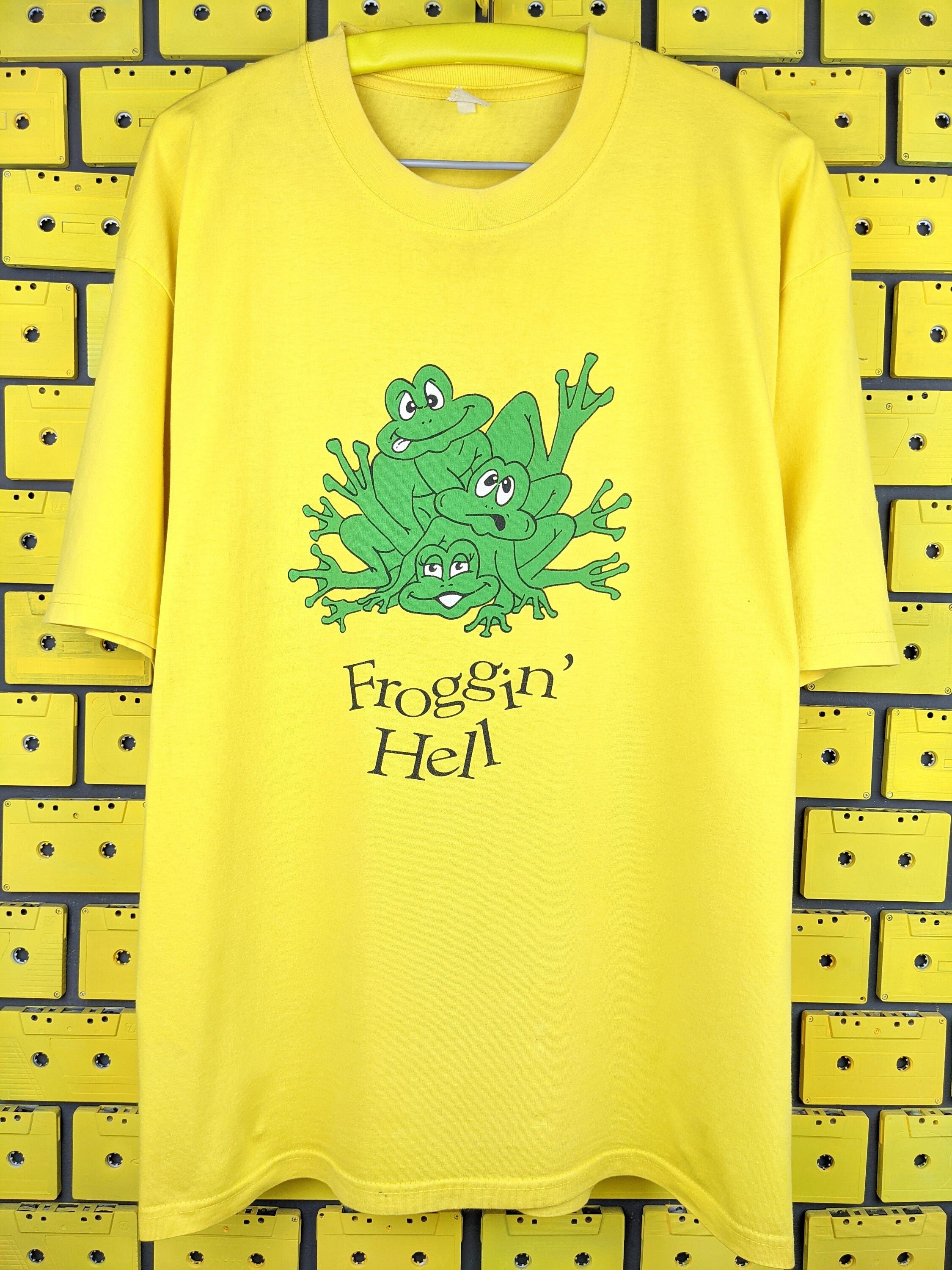 Vintage 90s Froggin Hell T-shirt Funny Animals Sex Kamasutra Toad
