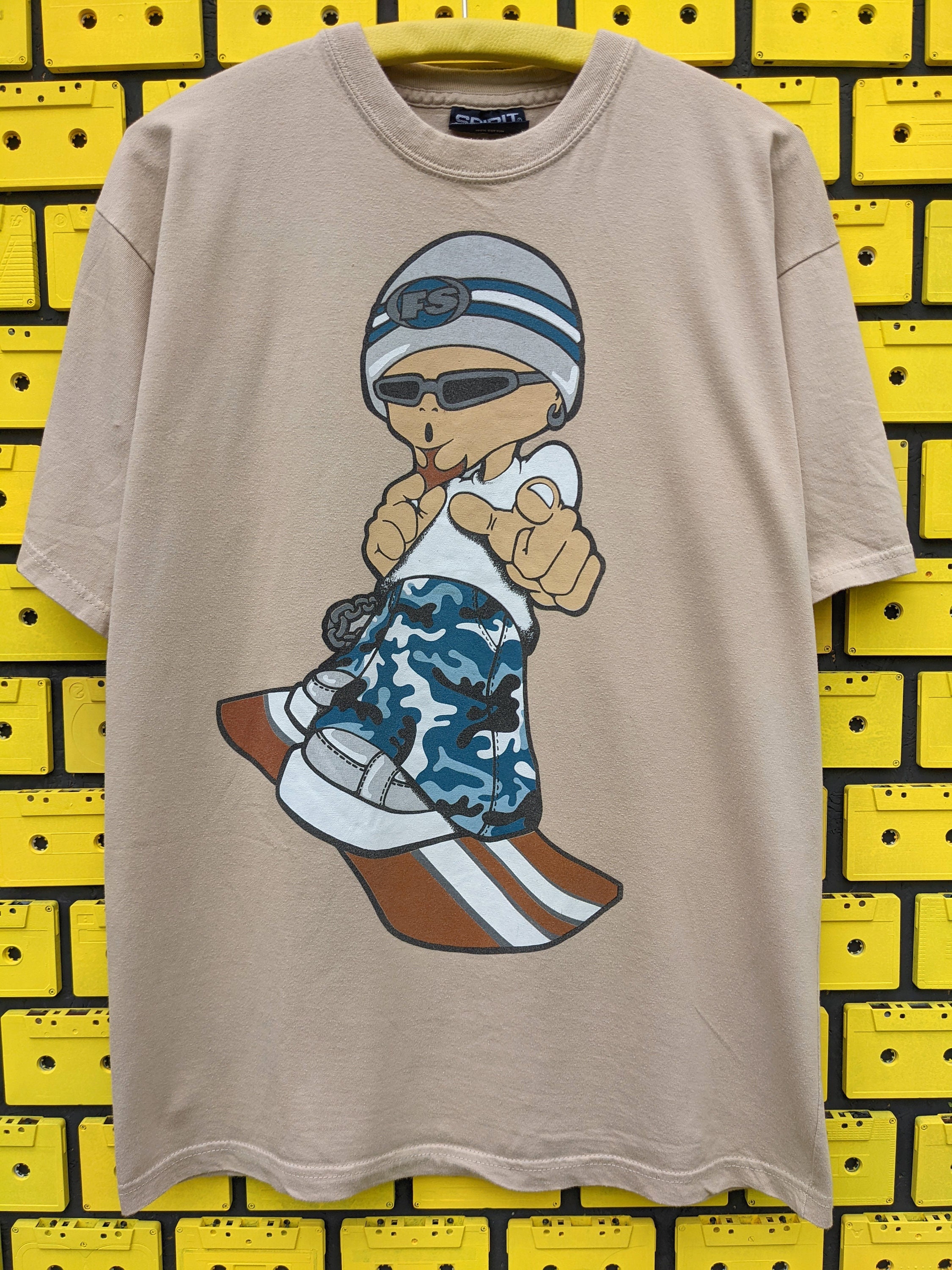Vintage 90s Spirit Brand T-shirt Surfers Suck Hip Hop Rap