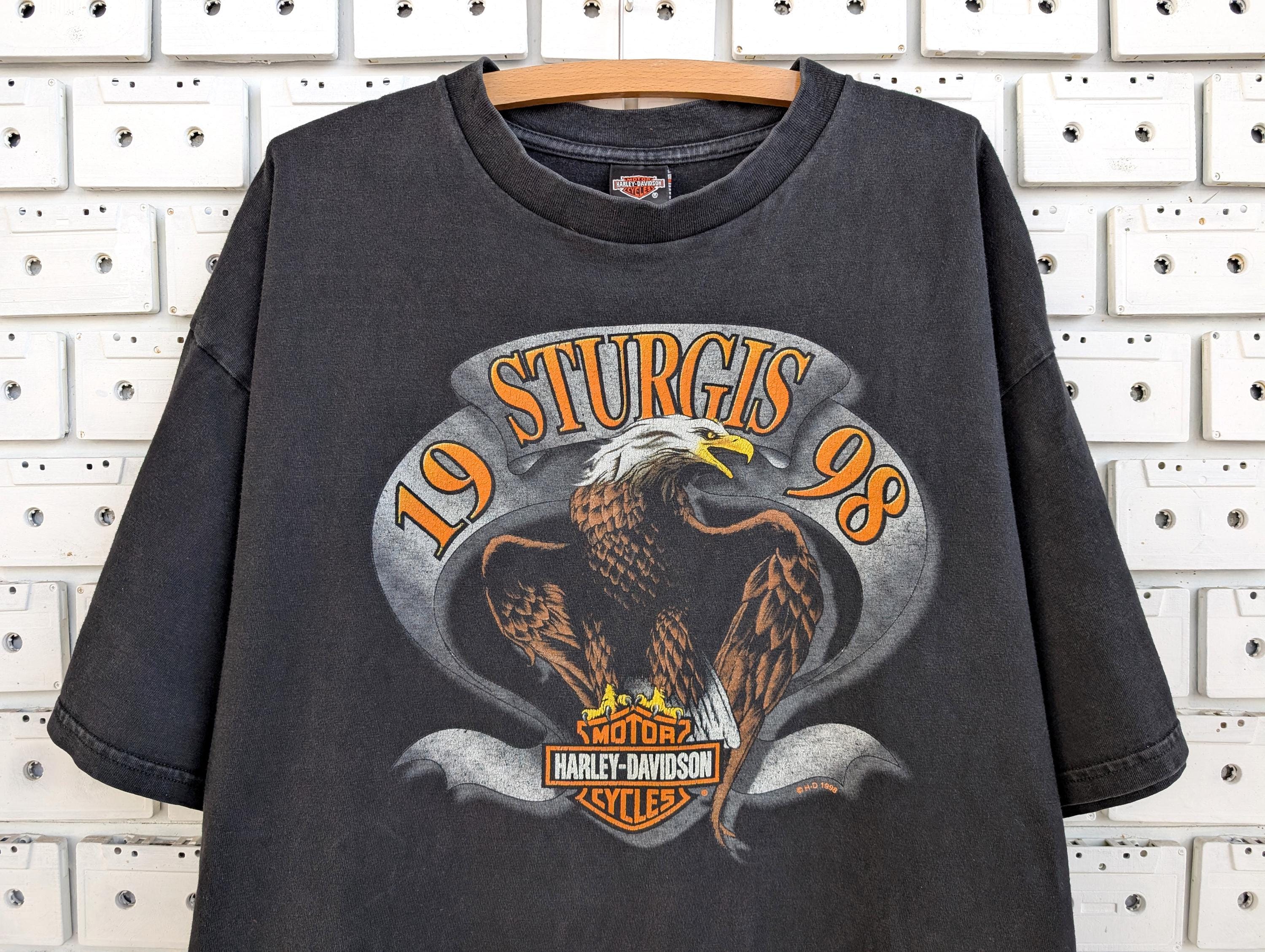Vintage 1998 Harley Davidson T-shirt Sturgis Bike Week Black Hills