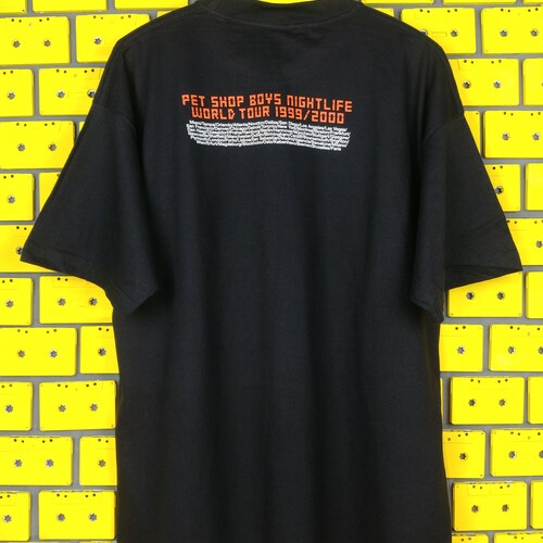 Vintage 1999 Pet Shop Boys T-Shirt Nightlive Album Promo Tour English Synth Pop Duo Dance Pop House Trance Merch Tee shops Size XL