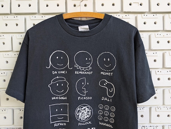 Vintage 1991 History of Art T-shirt Funny Smiley Faces Famous Vintage 1991 History of Art T-shirt Funny Smiley Faces Famous