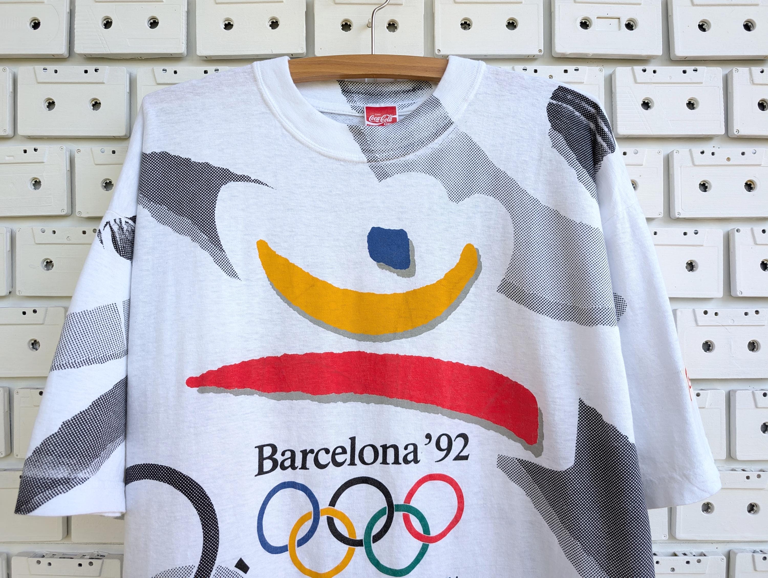 Vintage 1992 Barcelona Olympic Games T-shirt Official COOB '92