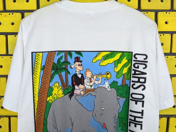 Vintage 90s The Adventures Of Tintin T-Shirt Tin … - image 10