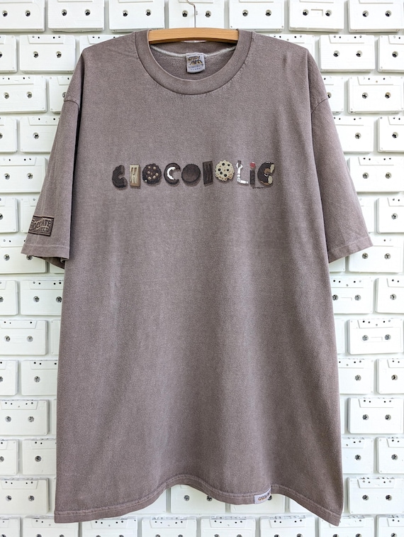 Vintage 90s Chocoholic T-shirt Crazy Shirts Hawaii Brand Funny