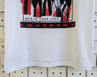 Vintage 1988 Loverboy T-shirt Wildside World Tour Canadian Hard