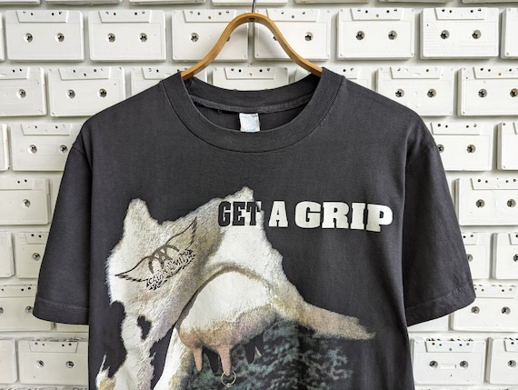 Vintage 90s Aerosmith Get A Grip T-shirt Hard Rock Glam Metal