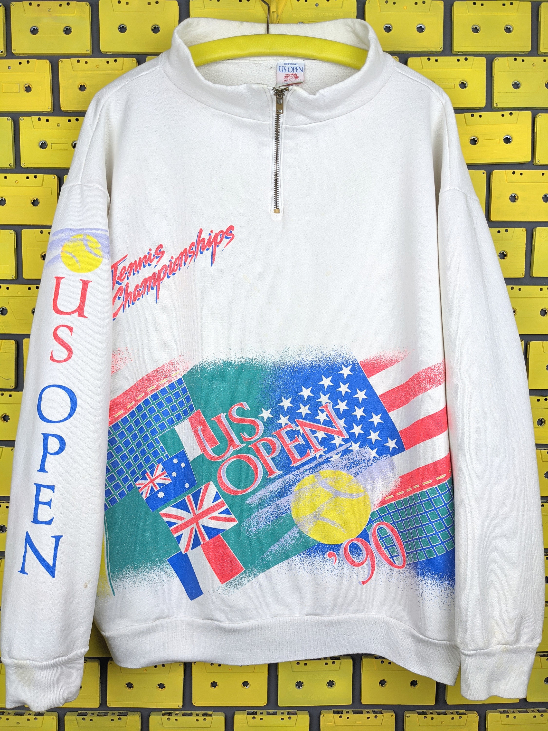 Vintage 1990 US Open Sweatshirt Tennis Championship Wimbledon