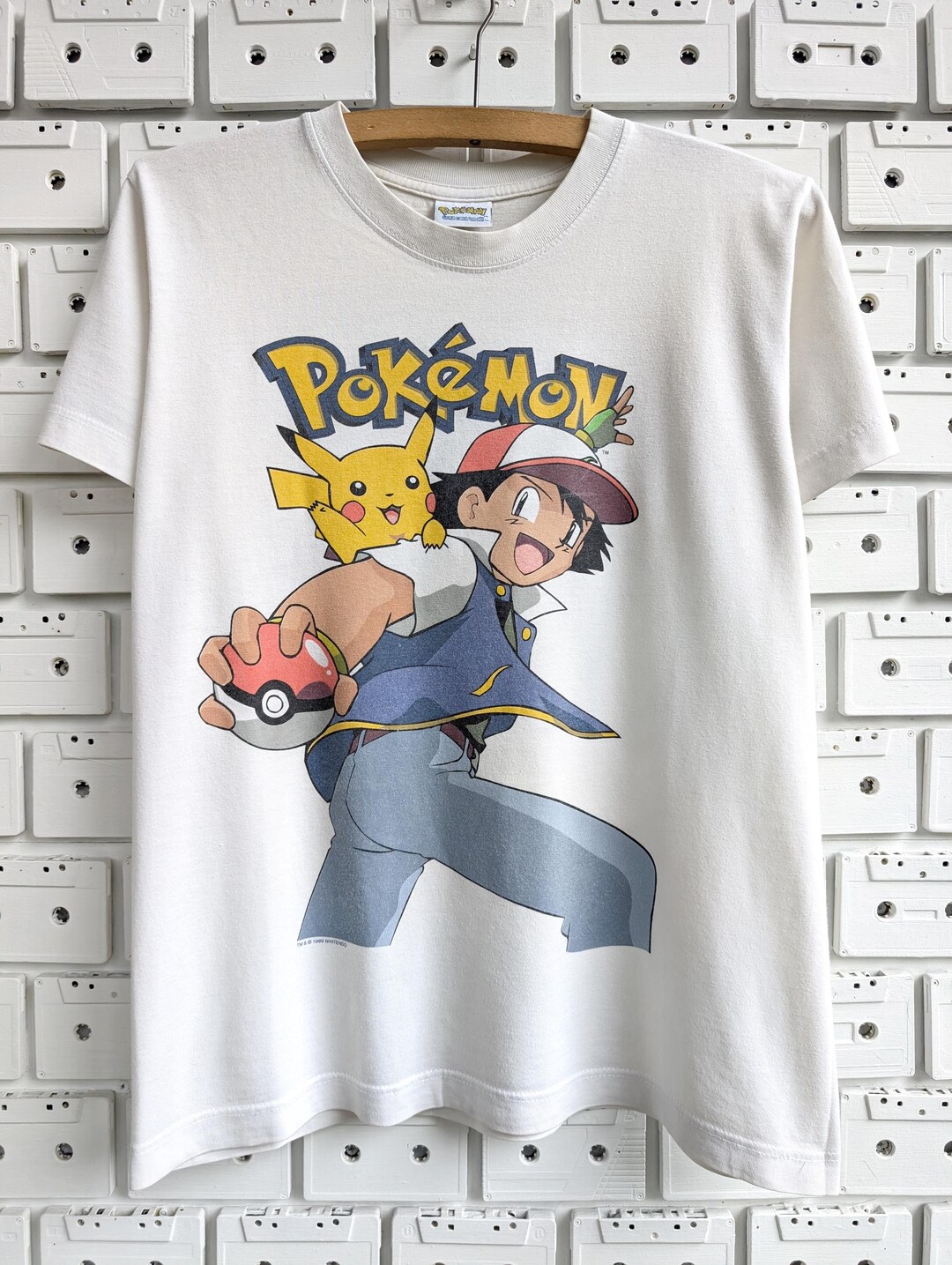 ヴィンテージ 1999 ポケモン Tシャツ サトシ ピカチュウ 田尻智