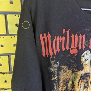 Vintage 2000 Marilyn Manson T-Shirt Holy Wood Era European Bootleg Industrial Metal Alternative Glam Rock Merch Tee Size XL image 5