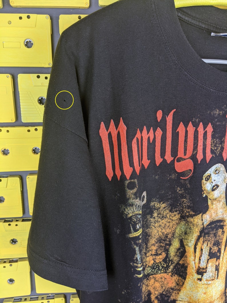 Vintage 2000 Marilyn Manson T-Shirt Holy Wood Era European Bootleg Industrial Metal Alternative Glam Rock Merch Tee Size XL image 5