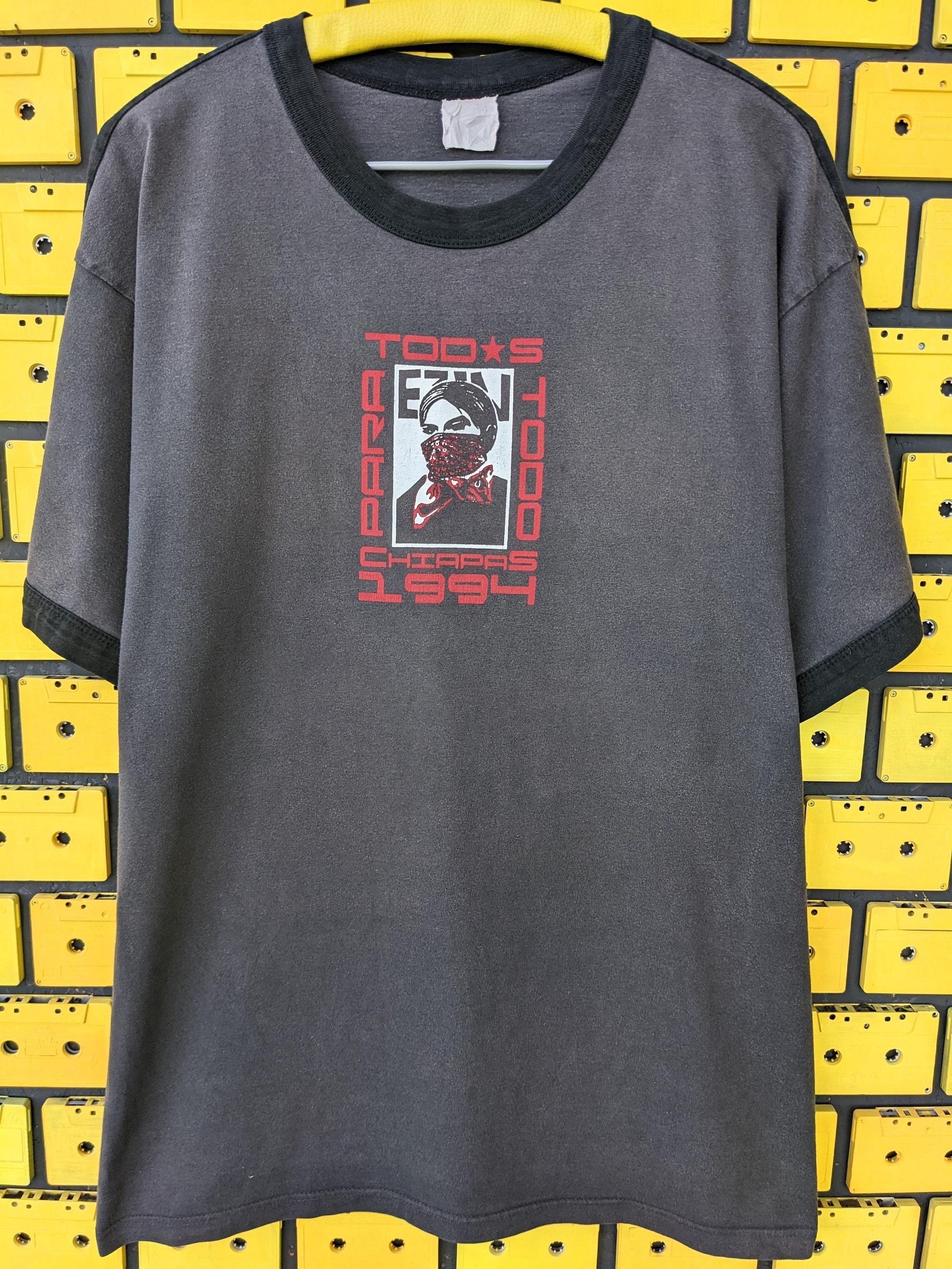 Vintage 90s EZLN Chiapas T-shirt Subcomandante Marcos Zapatista 