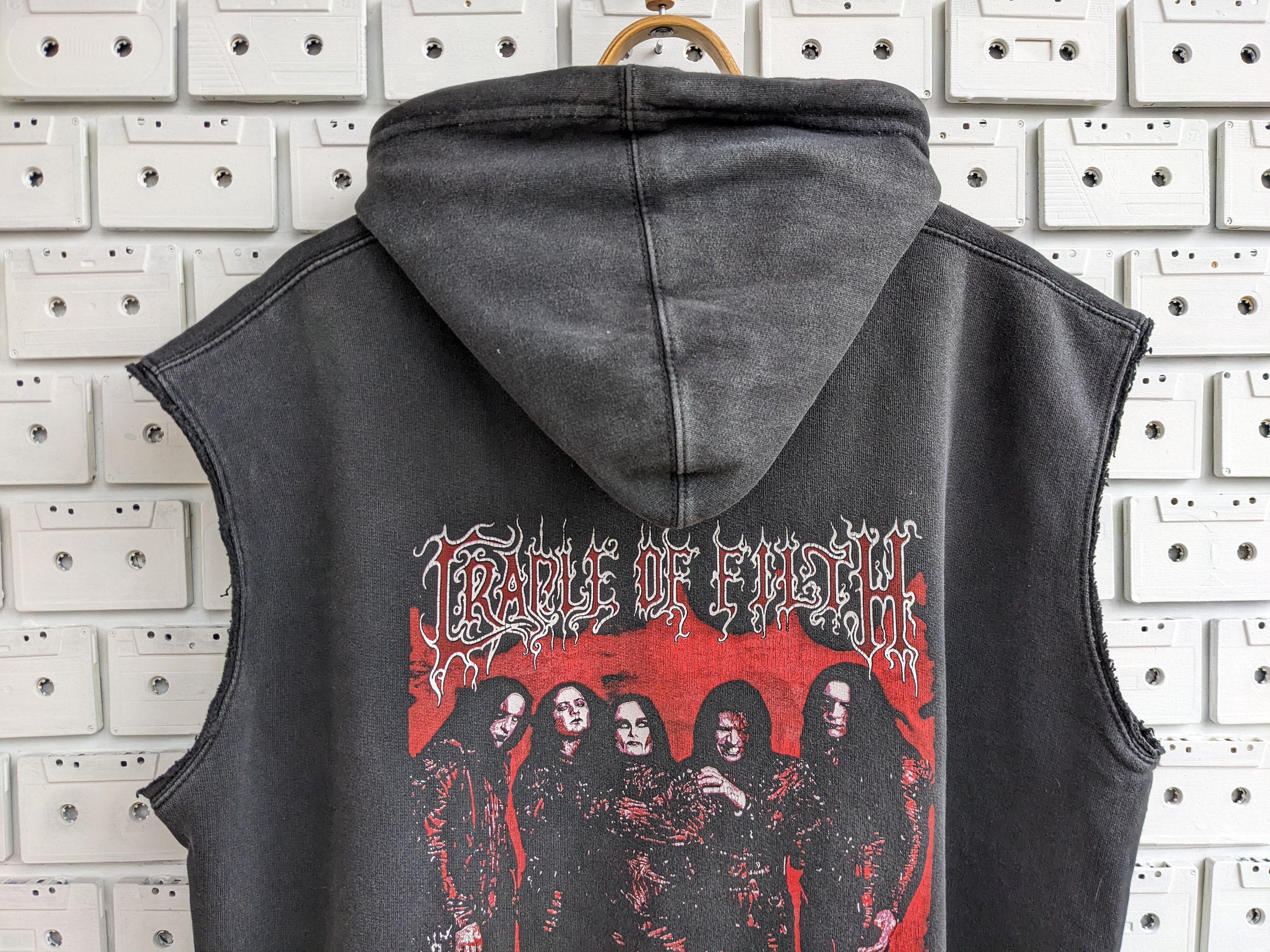 Vintage 00s Cradle of Filth Sleeveless Hoodie Extreme Black
