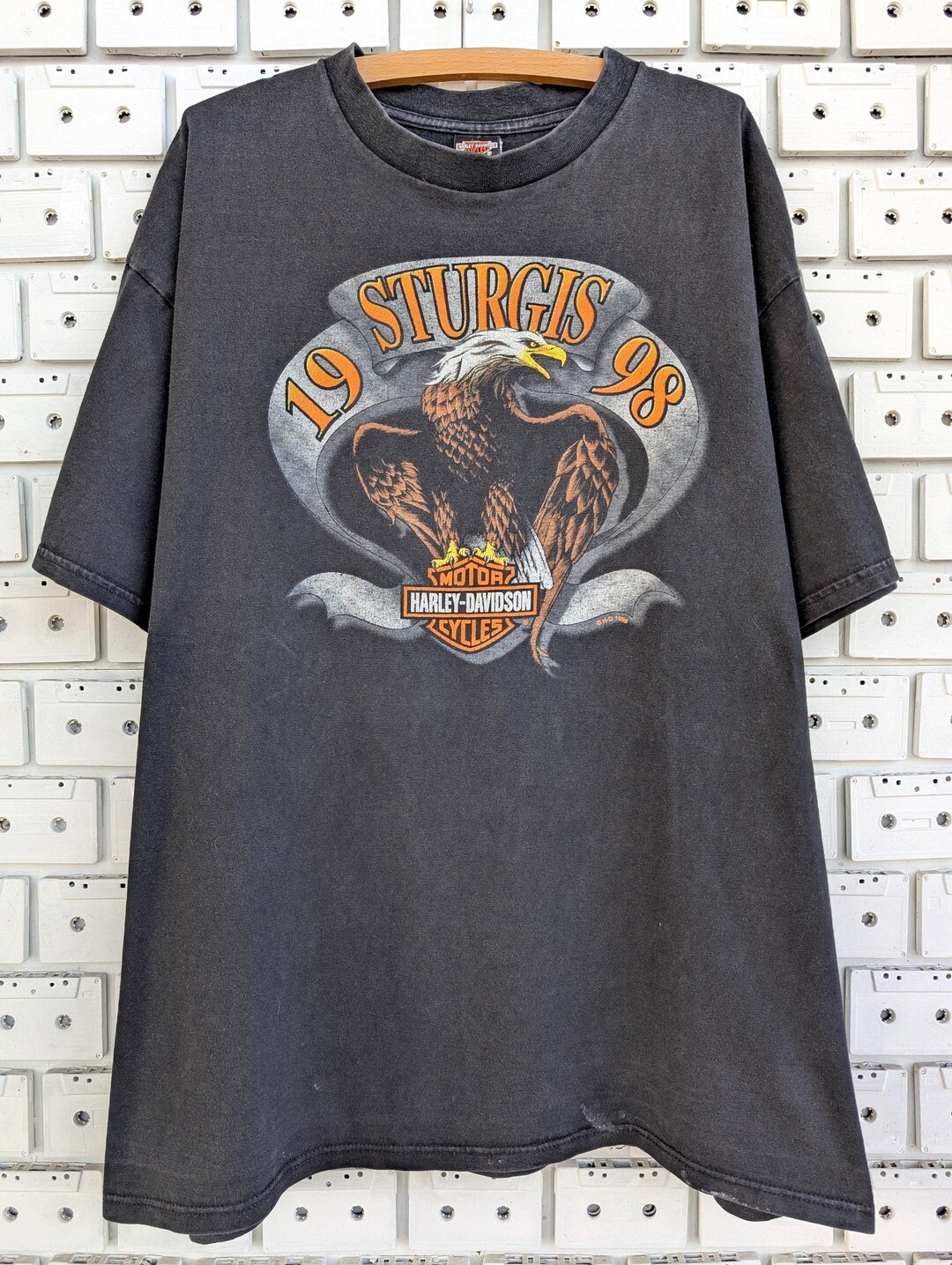 Vintage 1998 Harley Davidson T-shirt Sturgis Bike Week Black Hills