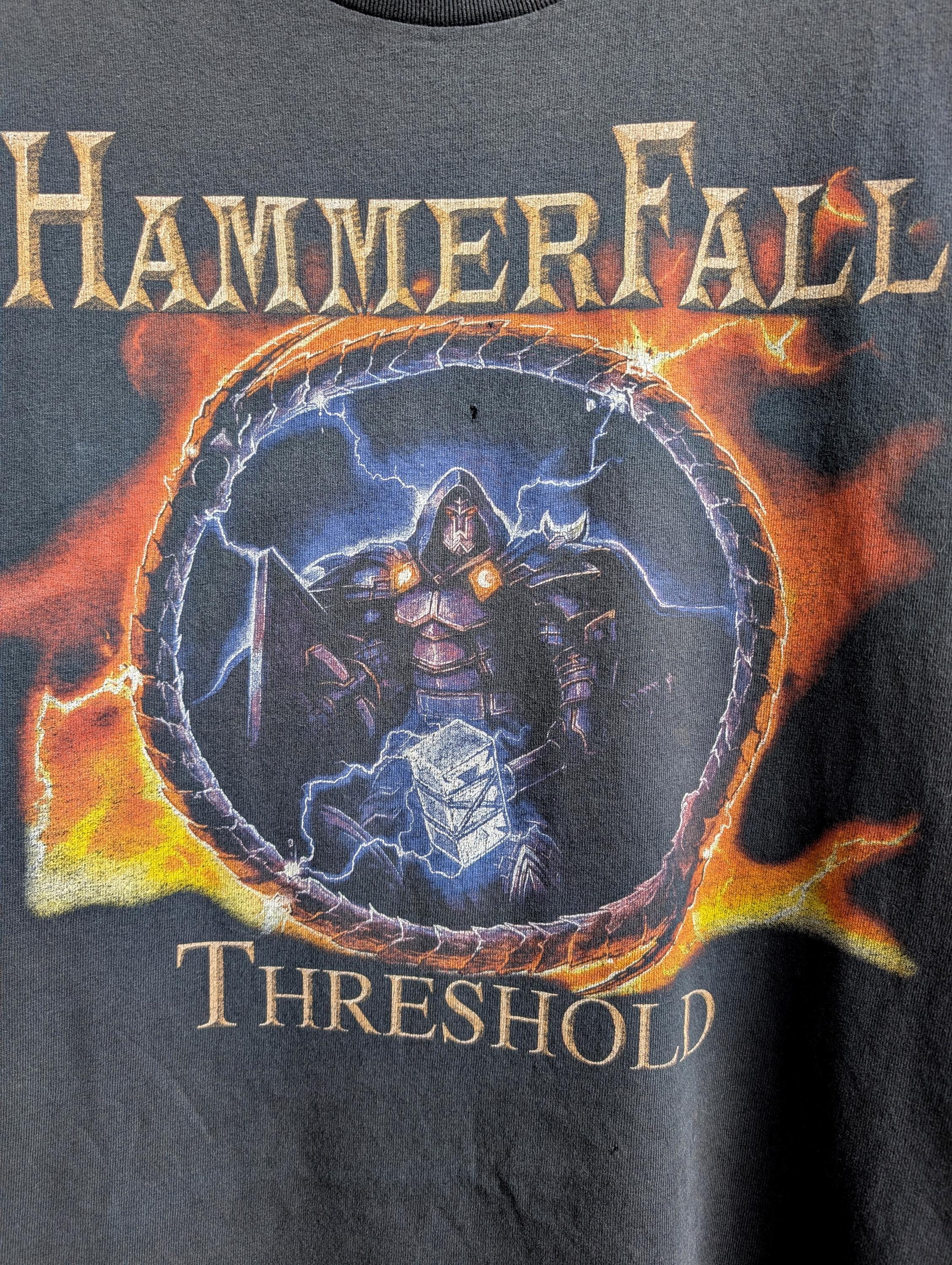 Vintage 00s Hammerfall T-shirt Threshold Swedish Heavy Power Metal