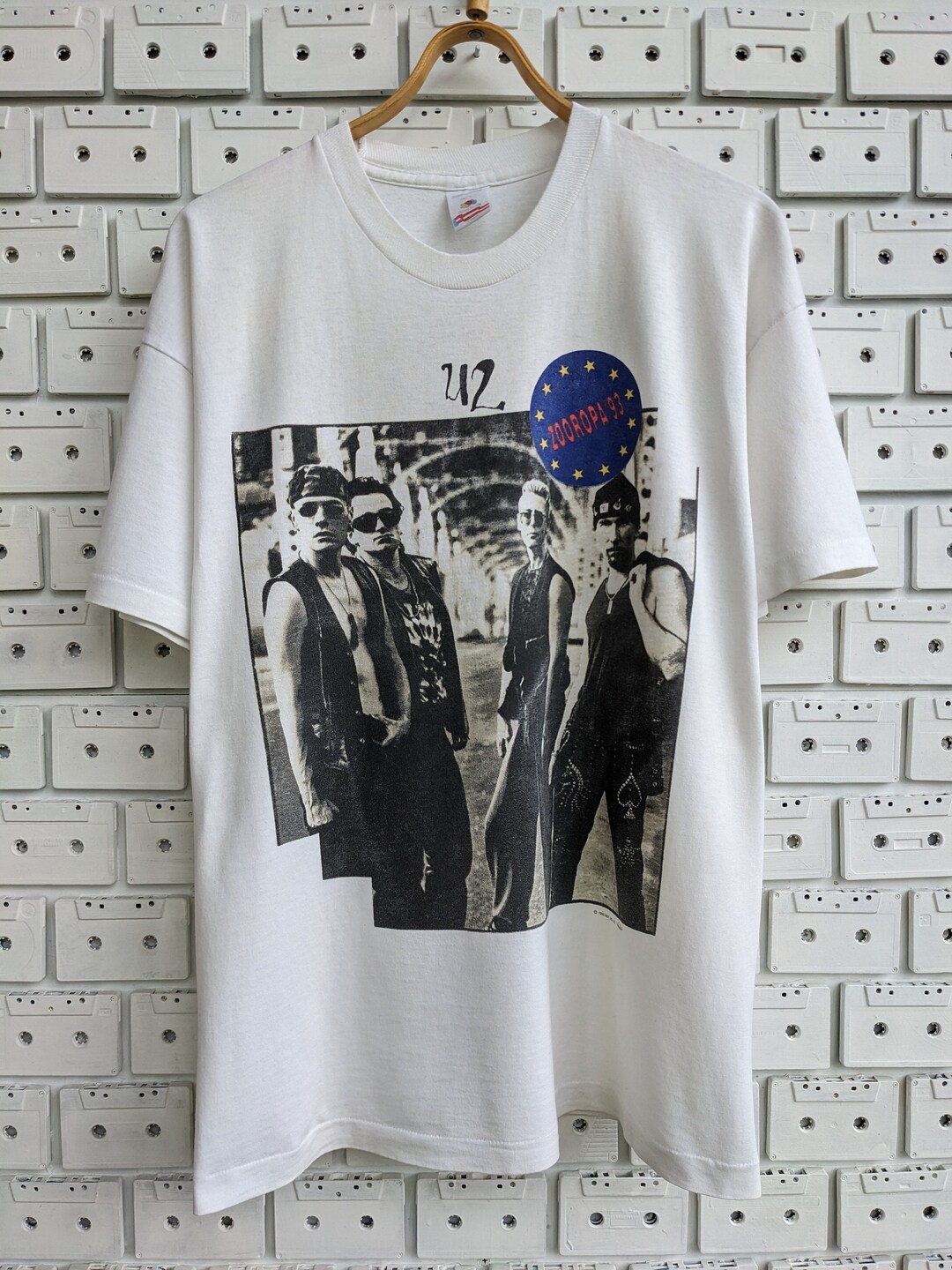 U2 Tシャツ デッドストック ZOOROPA 93‘ U2 Zooropa 93 Vintage 90s overprinted t shirt size L/XL | eBay