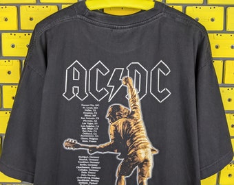 Vintage 2000 AC/DC T-shirt Stiff Upper Lip World Tour Hard - Etsy