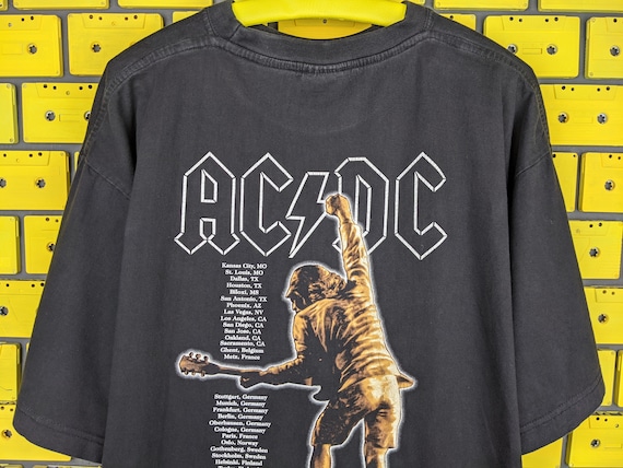 Vintage 2000 AC/DC T-shirt Stiff Upper Lip World Tour Hard - Etsy