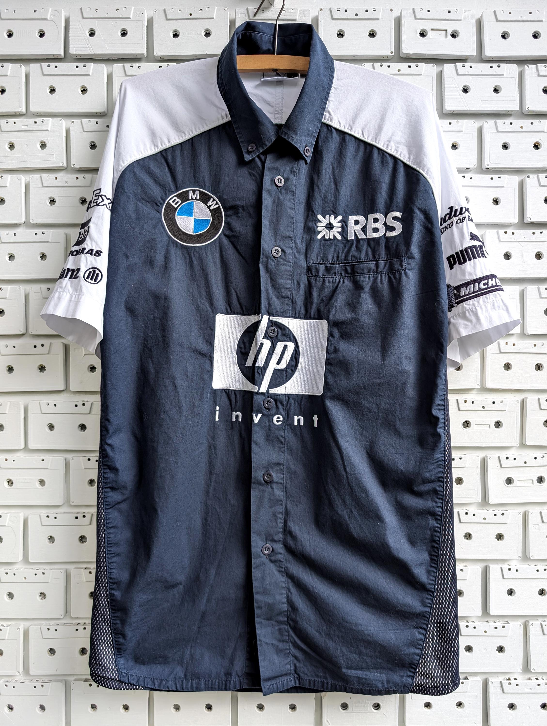 Rare Vintage 2004 BMW Williams F1 Team Pit Crew Shirt Formla One 
