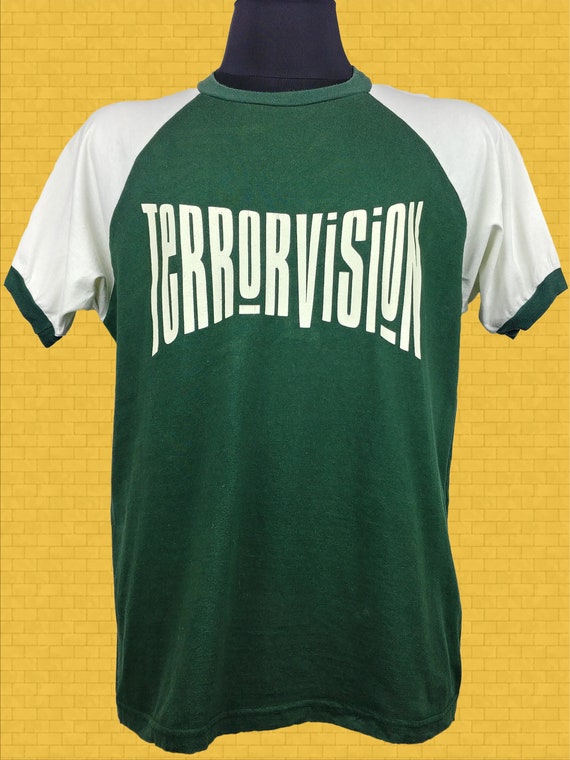 Vintage 90s Terrorvision Band T-Shirt English Rock Band Logo Merch Tee Size L