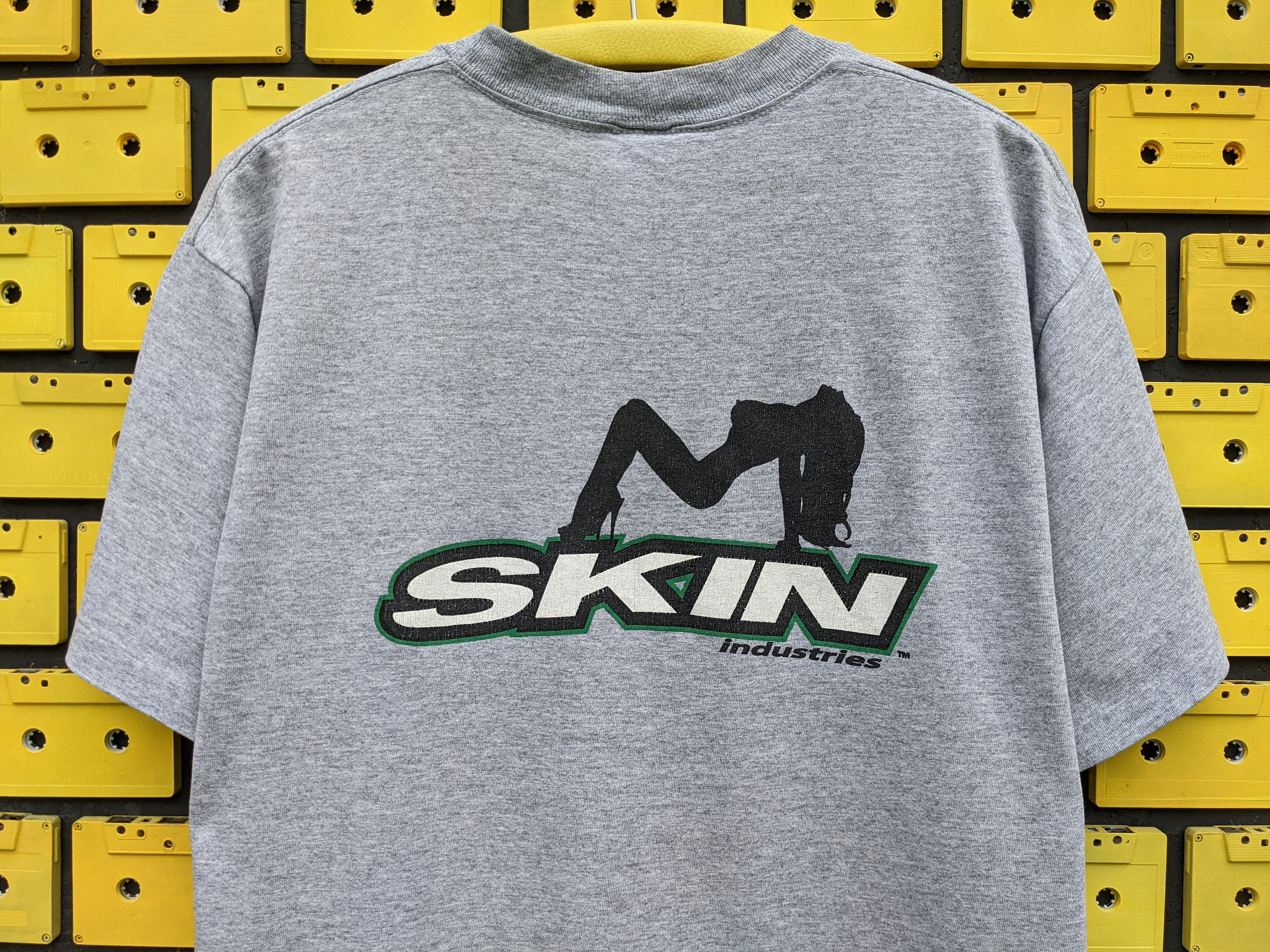 Vintage 90s Skin Industries Girl Logo T-shirt American Motocross