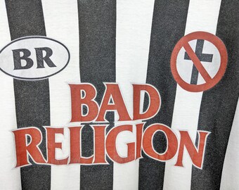 Buy Rare Vintage 1998 Bad Religion T-shirt Skate Punk Rock Melodic