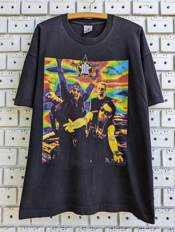 Vintage 1993 U2 Zooropa T-shirt Irish Alternative Rock Post Punk 