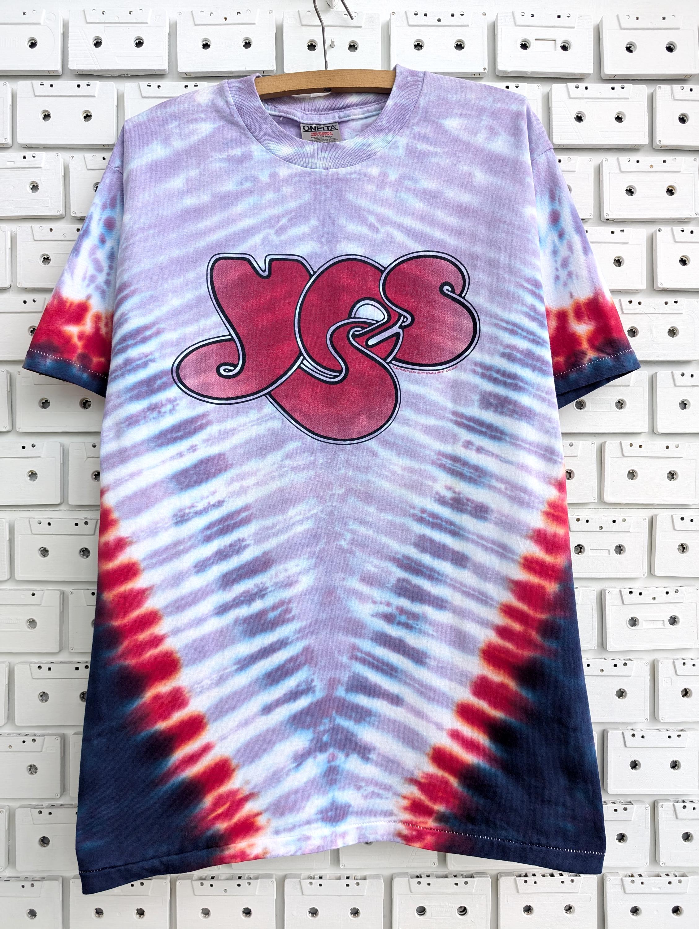 Vintage 1997 YES Band T-shirt Progressive Art Pop Rock Tie Dye