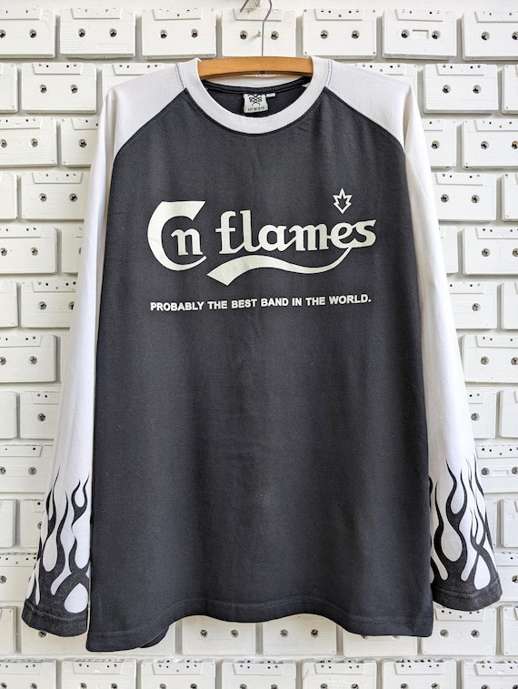 Rare Vintage 00s in Flames Long Sleeve Shirt 